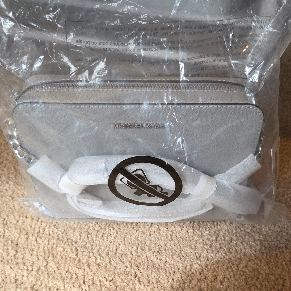 Michael Kors Light Gray Crossbody Bag
